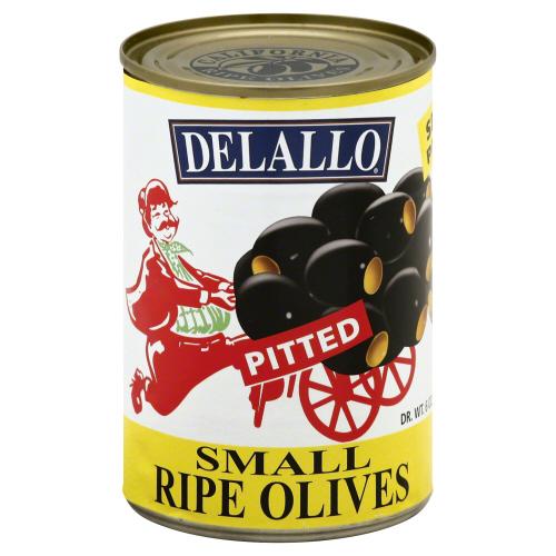 Delallo Olive Blck Ptd Sml - 6 Oz (12 Units)