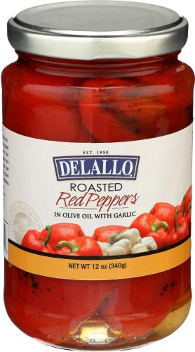 Delallo Pepper Red Roasted Garlic - 12 Oz (12 Units)