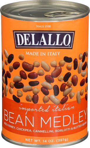 Delallo Beans Italian Medley - 14 Oz (12 Units)