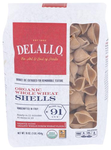 Delallo Pasta Whlwht Shell - 16 Oz (8 Units)