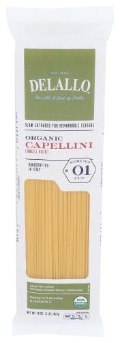 Delallo Pasta Capellini Organic - 1 Lb (16 Units)