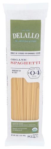 Delallo Pasta Semolina Spaghetti Organic - 16 Oz (1 Units)