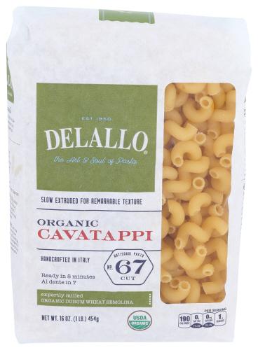 Delallo Pasta Cavatappi Organic - 1 Lb (8 Units)