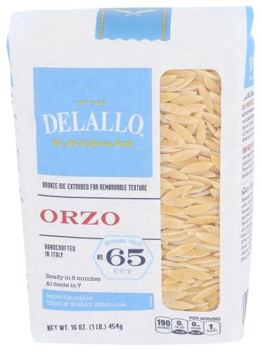 Delallo Orzo #65 - 16 Oz (12 Units)