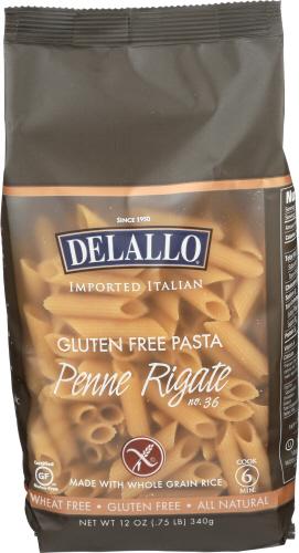 Delallo Pasta Whole Grain Penne Rigate - 12 Oz (12 Units)