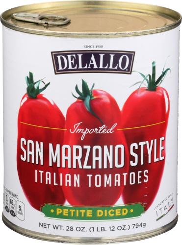 Delallo Tomato Petite Dcd Sn Mrzn - 28 Oz (12 Units)