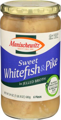 Manischewitz Fish Pike & White Sweet - 24 Oz (12 Units)
