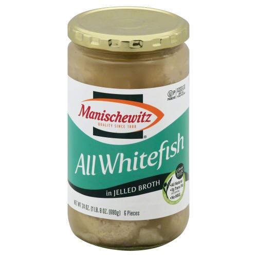 Manischewitz Fish Whitefish Jld - 24 Oz (12 Units)