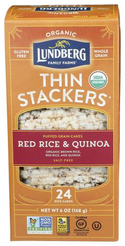 Lundberg Thin Stackr Red Quin Organic - 6 Oz (6 Units)