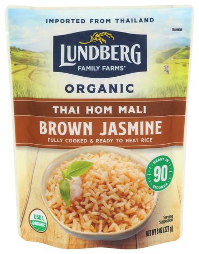Lundberg Rice Brown Jasm Rth Rgn - 8 Oz (6 Units)