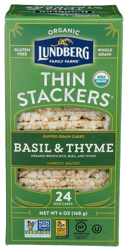 Lundberg Cracker Basil Thyme Organic - 6 Oz (6 Units)