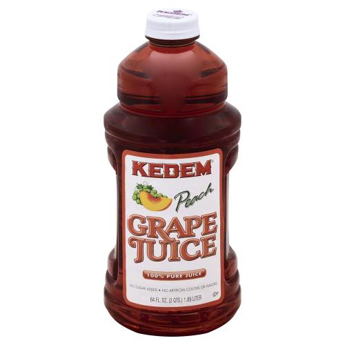 Kedem Juice Peach Grpe - 64 Oz (8 Units)