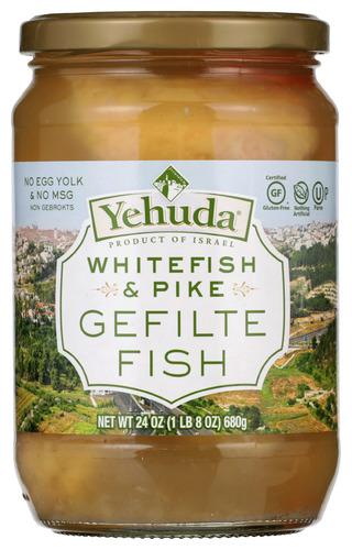 Yehuda Fish White Pike Gefilte - 24 Oz (12 Units)
