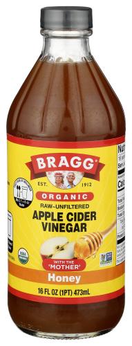 Bragg Vinegar Appl Cdr Honey Organic - 16 Oz (12 Units)