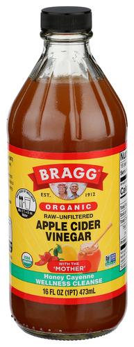 Bragg Vinegar Acv Honey Cayn Organic - 16 Fo (12 Units)