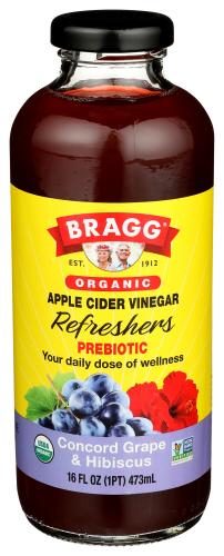 Bragg Bev Apple Cider Grpe Organic - 16 Fo (12 Units)