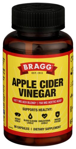 Bragg Apple Cider Vngr Capsule - 90 Cp (3 Units)