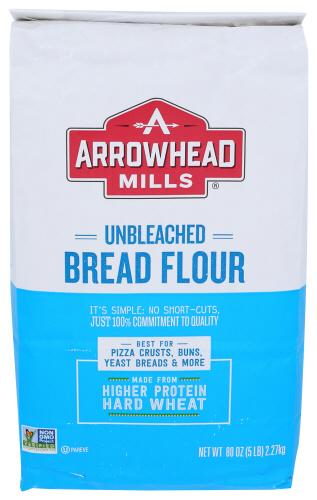 Arrowhead Mills Flour Bread Unblched Organic - 5 Lb (8 Units)