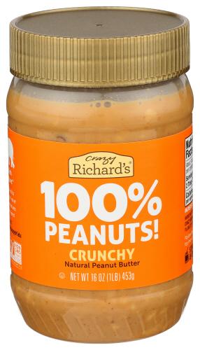 Crazy Richard Peanut Butter Chunky - 16 Oz (6 Units)