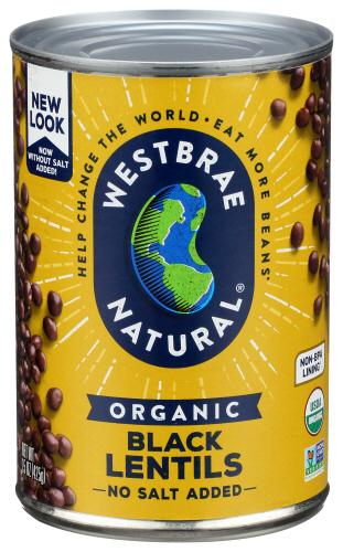 Westbrae Bean Lentil Black - 15 Oz (12 Units)