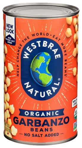 Westbrae Bean Garbanzo Organic - 25 Oz (12 Units)