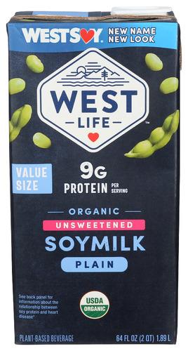 Westsoy Soymilk Unsweetened Origional - 64 Fo (8 Units)