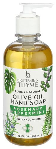 Brittanies Thyme Soap Hand Rosemary Pprmin - 12 Fo (3 Units)
