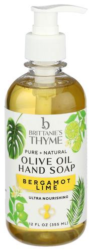 Brittanies Thyme Soap Hand Bergamot Lime - 12 Fo (3 Units)