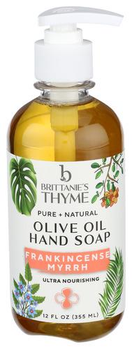 Brittanies Thyme Soap Hnd Frankincense Myr - 12 Fo (3 Units)