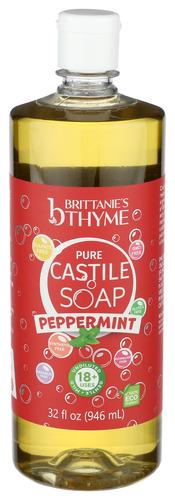 Brittanies Thyme Soap Castile Peppermint - 32 Fo (1 Units)