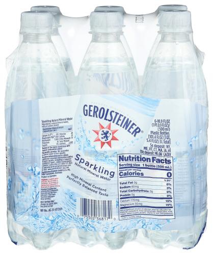 Gerolsteiner Water Mineral Sprkl 6Pk - 101.4 Fo (4 Units)