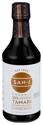 San J Sauce Soy Tamari Gfwf Ls Pltnm - 20 Oz (6 Units)