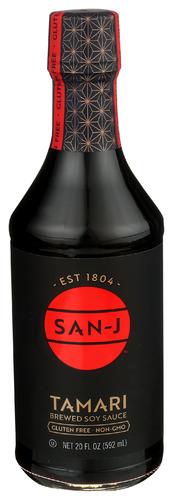 San J Sauce Soy Tamari Blk Lbl - 20 Oz (6 Units)