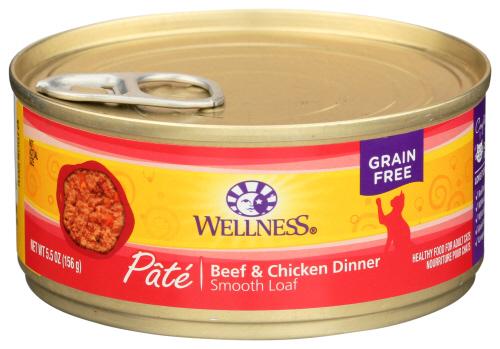 Wellness Cat Food Beef & Chicken - 5.5 Oz (24 Units)