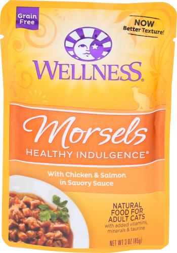 Wellness Cat Fd Pch Mrsl Chk Slm - 3 Oz (24 Units)