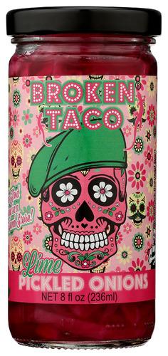 Broken Taco Onions Red Lime Pkld - 8 Oz (6 Units)