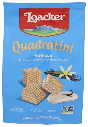 Loacker Wafer Qudrtni Vanilla 250G - 8.82 Oz (6 Units)