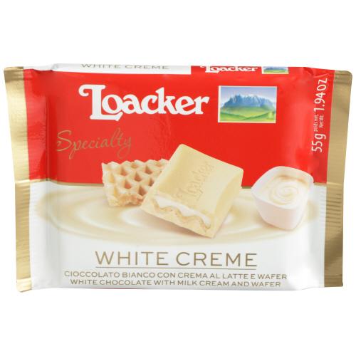 Loacker Bar Chocolate White 55G - 1.94 Oz (12 Units)