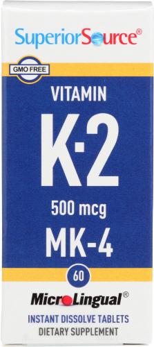 Superior Source Vitamin K Mk4 500Mcg - 60 Tb (1 Units)