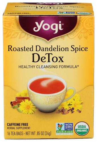 Yogi Teas Tea Detox Roasted Dndln Organic - 16 Bg (6 Units)