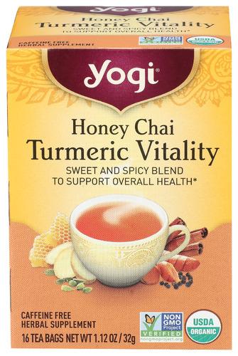 Yogi Teas Tea Honey Chi Tumrc Vt Organic - 16 Bg (6 Units)