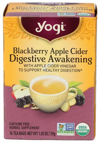 Yogi Teas Tea Blkbr Apl Cd Awk Organic - 16 Ct (6 Units)