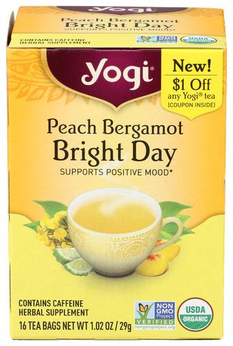 Yogi Teas Tea Pech Bergamot Bright Day - 16 Bg (6 Units)