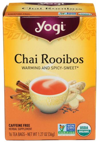 Yogi Teas Tea Chai Rooibos Organic - 16 Bg (6 Units)