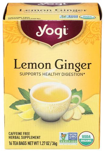 Yogi Teas Tea Lemon Ginger Organic - 16 Bg (6 Units)