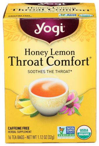Yogi Teas Tea Honey Lmn Throat Cmfrt - 16 Bg (6 Units)