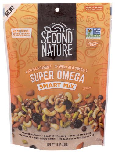 Second Nature Trail Mix Omga Super Smrt - 10 Oz (6 Units)