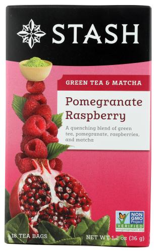 Stash Tea Tea Grn Pmgrnt Raspberry Matcha - 18 Bg (6 Units)
