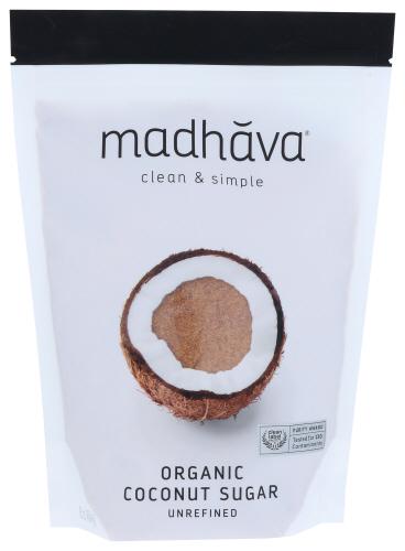 Madhava Sugar Coconut Blonde Organic - 16 Oz (6 Units)
