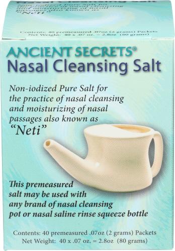 Ancient Secrets Nasal Clnsng Salt 40Ct - 1 Ea (3 Units)